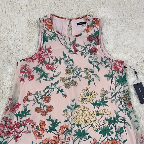 NWT Tommy Hilfiger Pink Floral-Print Chiffon Trapeze Dress - SIZE 8 - Picture 4 of 9